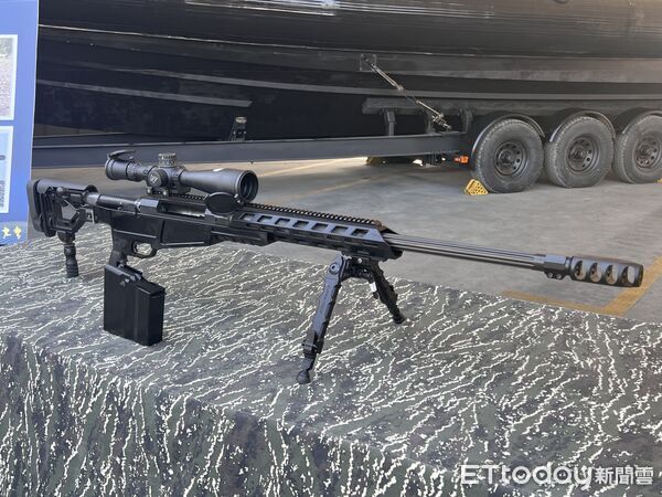 ▼2025年12月撥繳給海軍陸戰隊的T112重型狙擊槍。（圖／記者蘇靖宸攝）