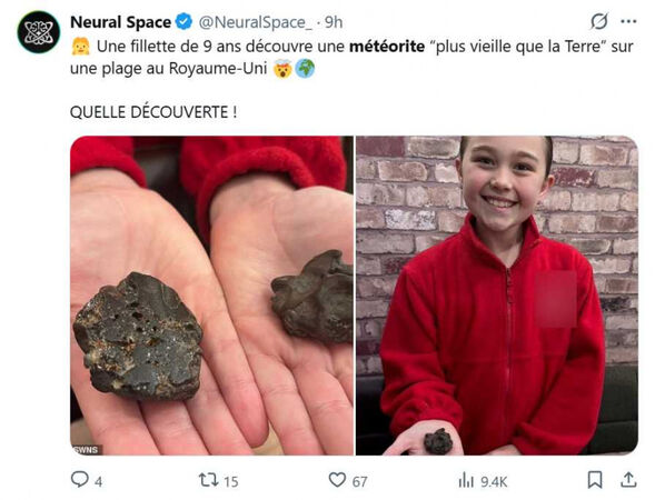 從沙灘撿回來的宇宙歷史！9歲女童拾獲45億年隕石　專家證實比地球還古老