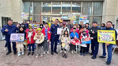 新北鼻頭國小學童訪瑞芳警分局　童聲致謝守護地方安全