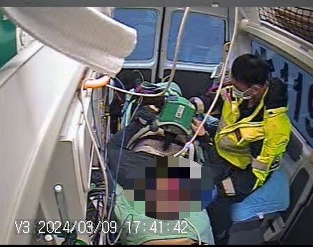 ▲▼一名美籍男子在台中市場突然心跳停止，救護人員連續急救25分鐘成功救回。（圖／翻攝自Facebook／中市政府消防局）