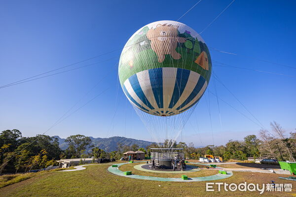 ▲九九峰氦氣球組裝完成，外型29日搶先曝光。（圖／南投縣政府提供）