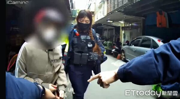▲▼越南籍逃逸女移工跑給警察追，最終被逮捕             。（圖／記者陳以昇翻攝）