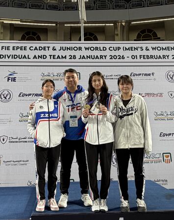 ▲中華隊女子銳劍林雨潔奪世界盃金牌，成為台灣第1人。（圖／李俊徵教練提供）