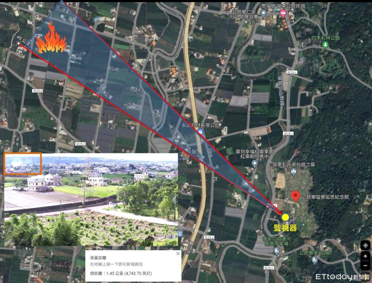 趁夜猛燒垃圾民眾陳情倍增 苗栗啟用AI煙霧辨識揪出開罰