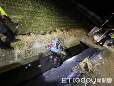 台南凌晨意外！騎士人車跌入2公尺深排水溝　消防救援送醫仍不治