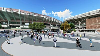 桃園市立綜合體育館戶外景觀改善工程　開工了！