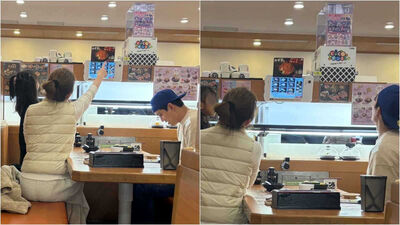 林口巧遇許維恩、王家梁吃壽司！為女兒「集盤抽扭蛋」可愛互動全被拍