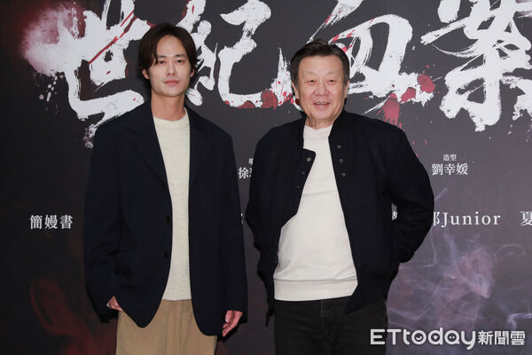 ▲▼《世紀血案》殺青記者會-夏騰宏、寇世勳。（圖／記者周宸亘攝）
