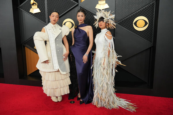 ▲葛萊美紅毯－Chappell Roan、BLACKPINK 成員 Ros&eacute;、Lady Gaga、獵魔女團、小賈斯汀。（圖／達志影像／美聯社）