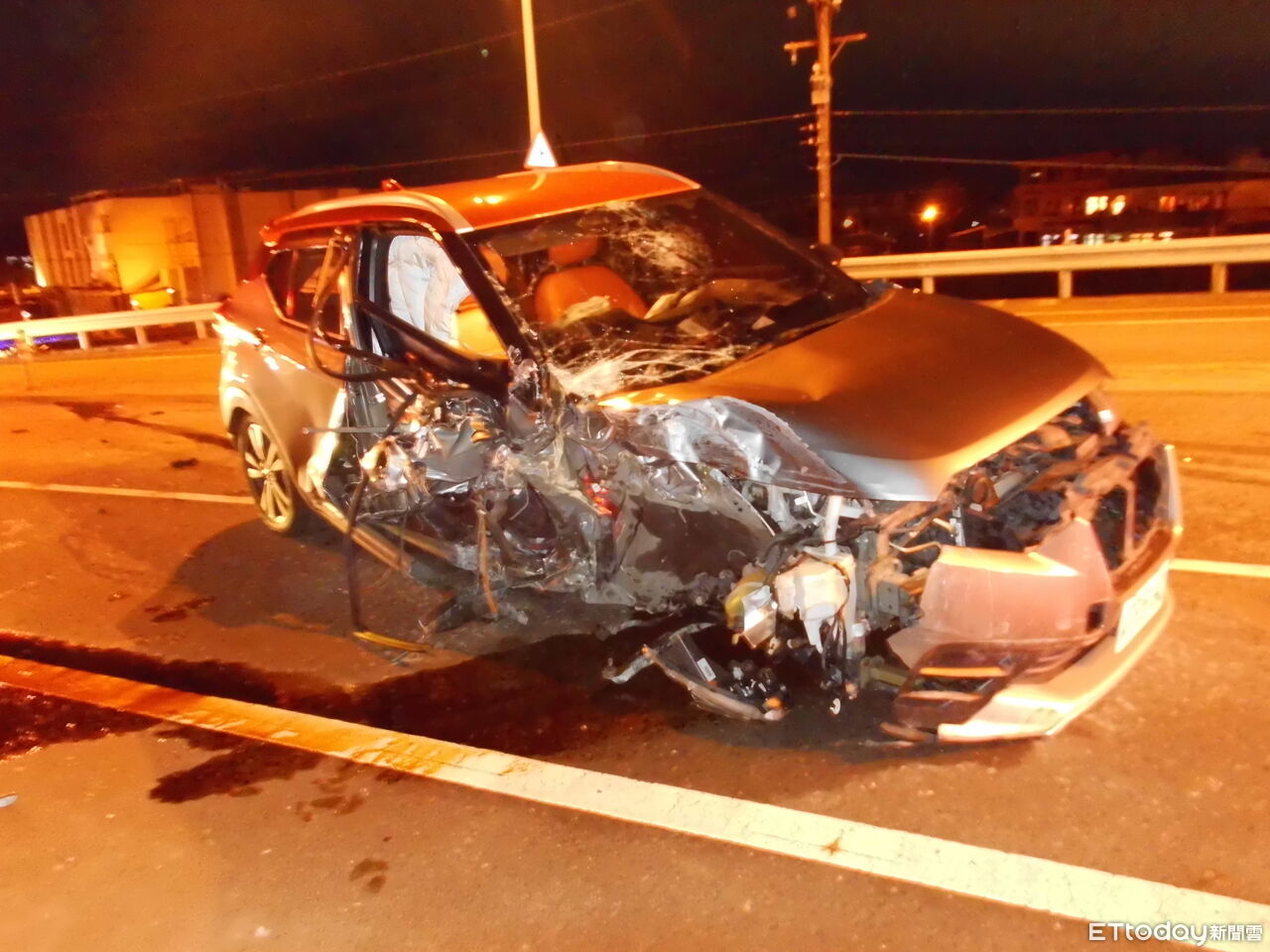 宜蘭歪仔歪橋周邊深夜大停電!酒駕男猛撞變電箱 現場慘狀曝