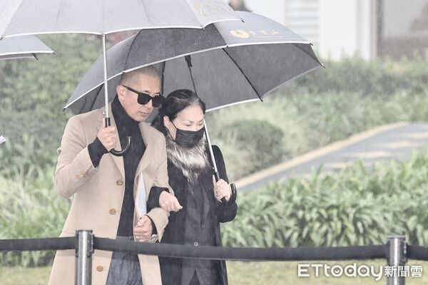 ▲▼大S雕像落成，具俊曄、小S。（圖／記者徐文彬攝）