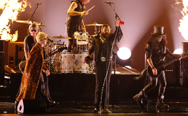 ▲第68屆葛萊美獎（Grammy Awards）－Post Malone 致敬傳奇。（圖／路透社）