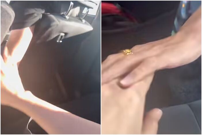 司機開車「鹹豬手狂摸」影片曝光!女乘客拚命擋 網友炸鍋肉搜