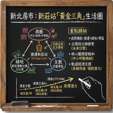 ▲▼捷運新莊站周邊房市優勢分析。（AI協作圖／記者詹宜軒製作，經編輯審核）