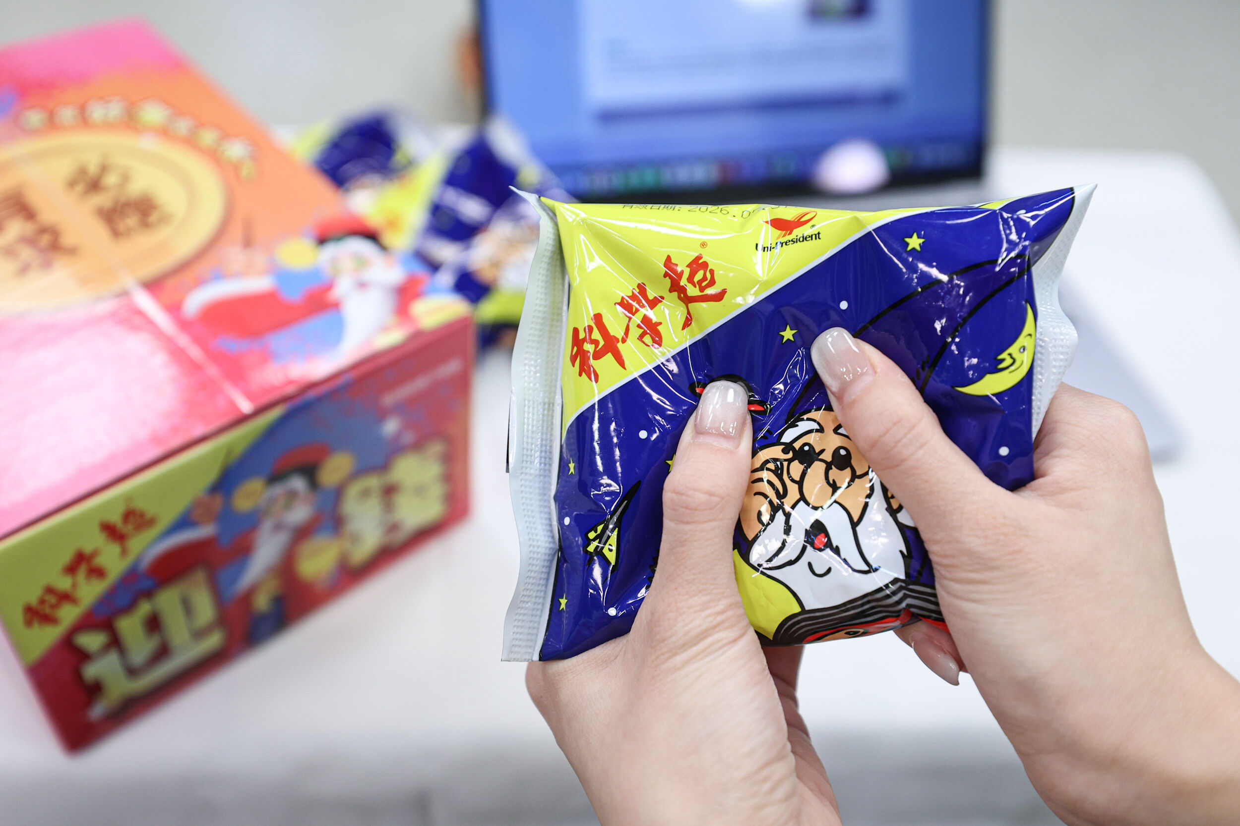 ▲科學麵業配。（圖／記者林敬旻攝）