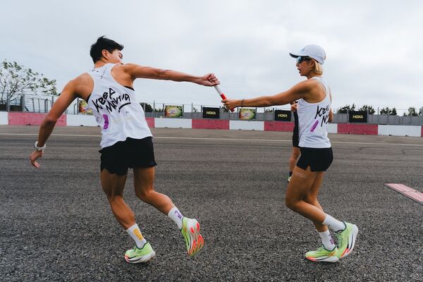 ▲在國際賽車場飆速路跑，全台頂尖跑者決戰速度之巔。（圖／HOKA提供）
