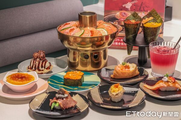 ▲爭鮮新推好運壽司及春節外帶餐盒　加碼「好運盲盒」抽金箔。（圖／記者黃士原攝）