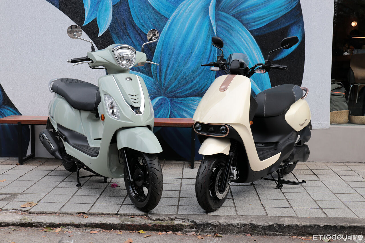 ▲光陽「可愛女生車＆歐風復古車」推改款！實車現身質感大提升。（圖／記者張慶輝攝）