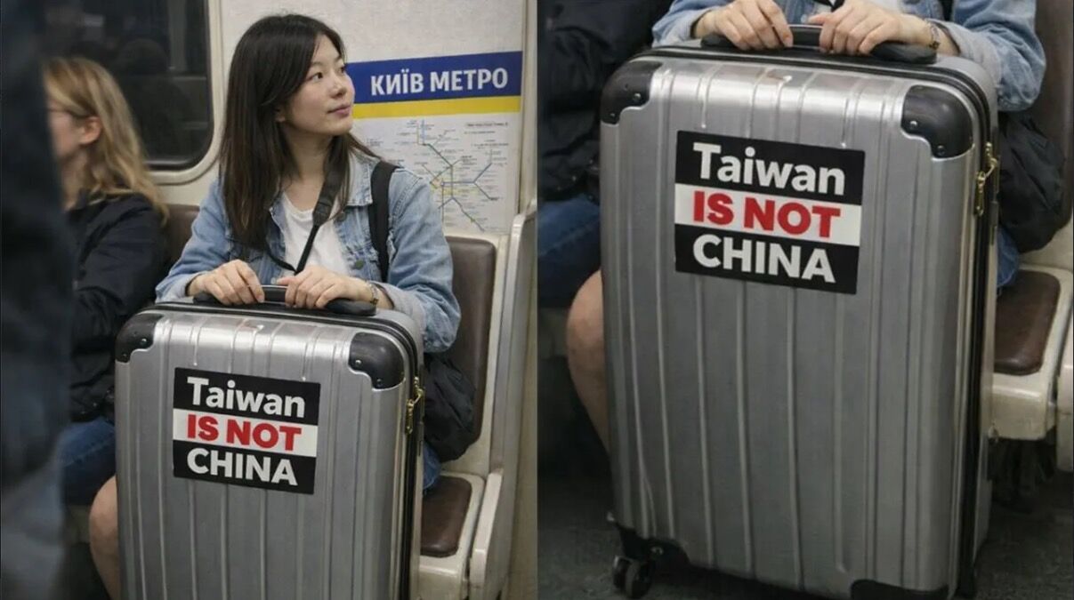 正妹行李箱「Taiwan is not CHINA」瘋傳 事實查核:AI生成圖