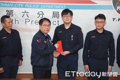 台南金華路隨機傷人警即時制伏　黃偉哲頒獎感謝員警英勇守護市民