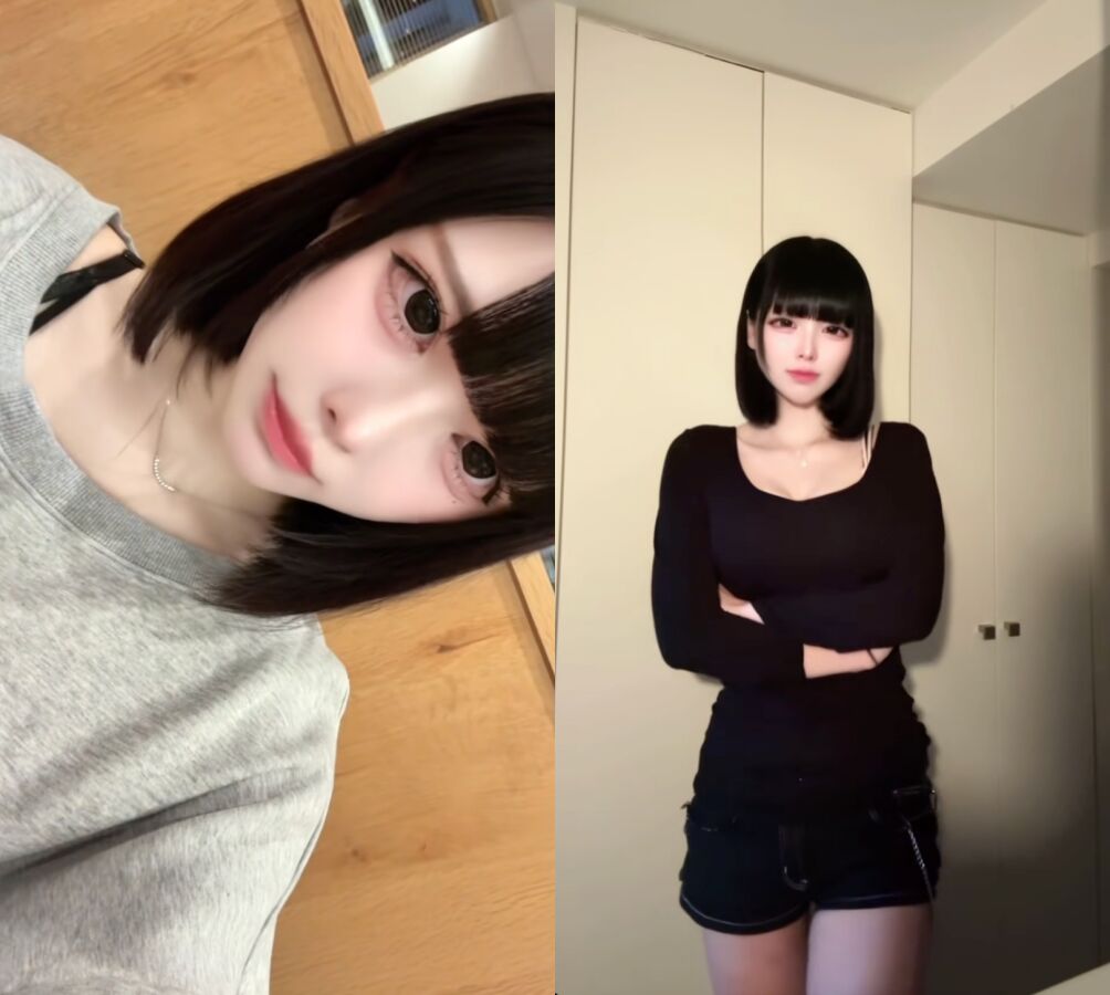 ▲▼抖音網紅rori0714分享自己整形前後對比。（圖／翻攝抖音）