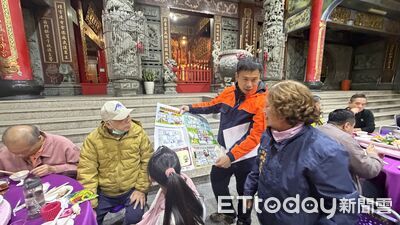 南消和緯分隊攜手宮廟宣導防火　提醒春節用火用電安全