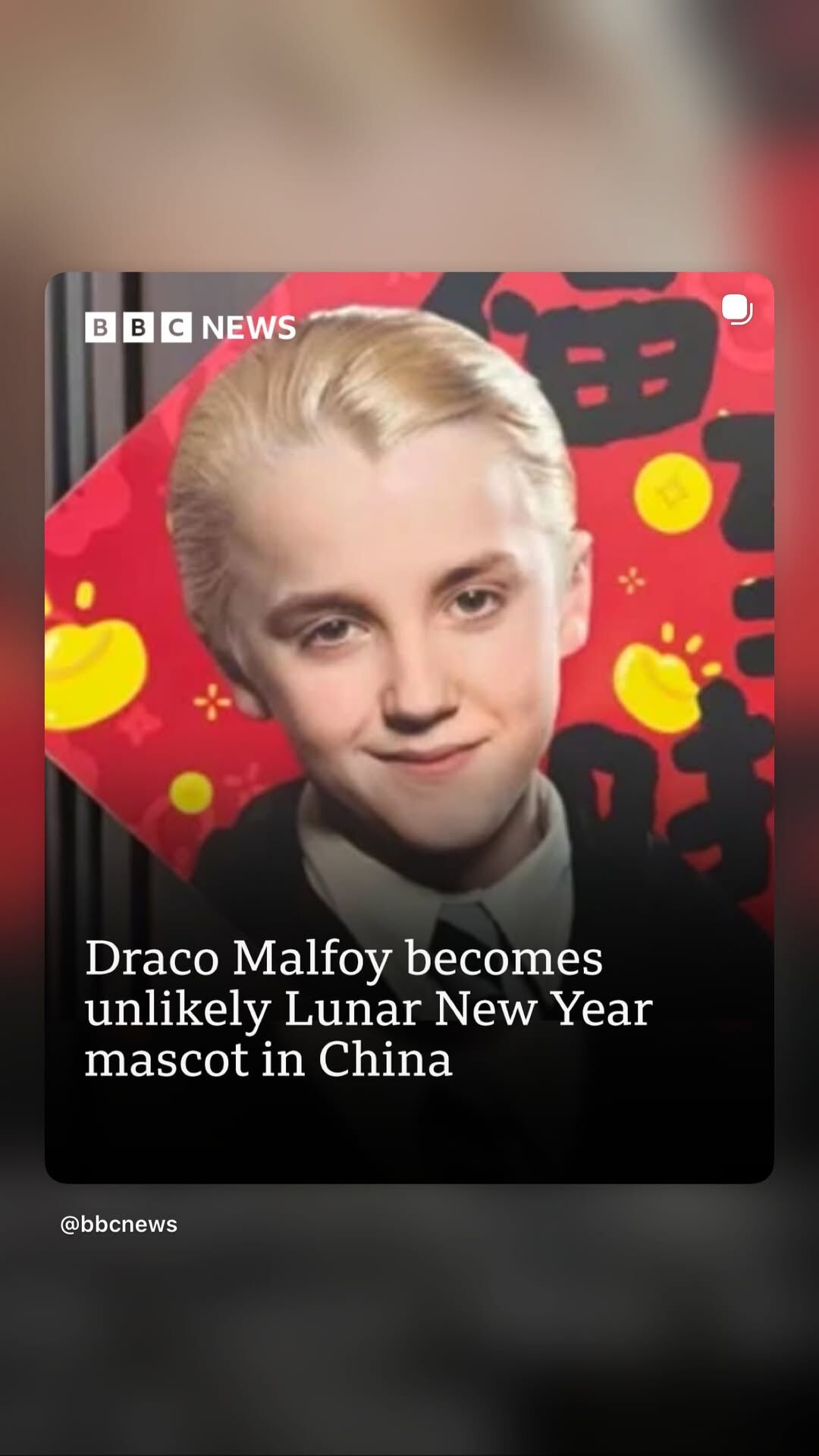▲▼《哈利波特》馬份變馬年吉祥物！陸網瘋貼「馬爾福春聯」。（圖／翻攝自IG）