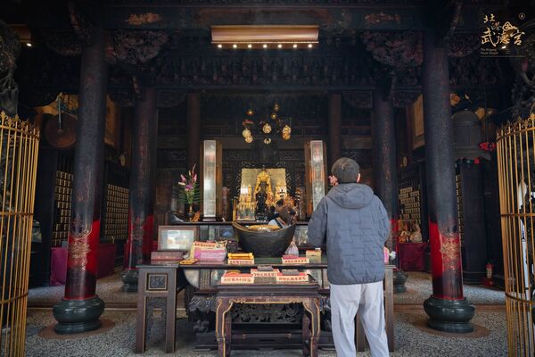 ▲▼            雲林北港武德宮今晨發生火警，並未影響信眾參拜 。（圖／翻攝自林安樂臉書，下同）