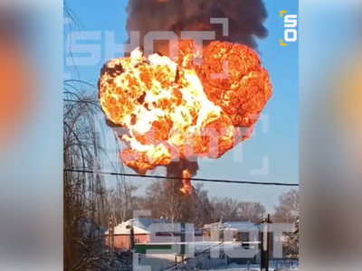 俄運油列車脫軌爆炸「炸出巨大火球」　畫面曝光