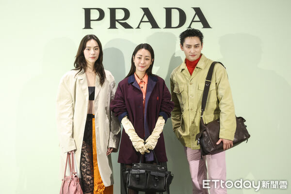 ▲林奕嵐、謝欣穎、范少勳出席Prada開幕活動。（圖／記者林敬旻攝）