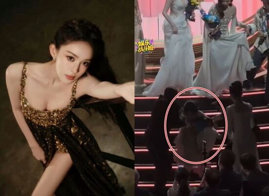 ▲微博之夜女星接連摔倒。（圖／翻攝自微博）