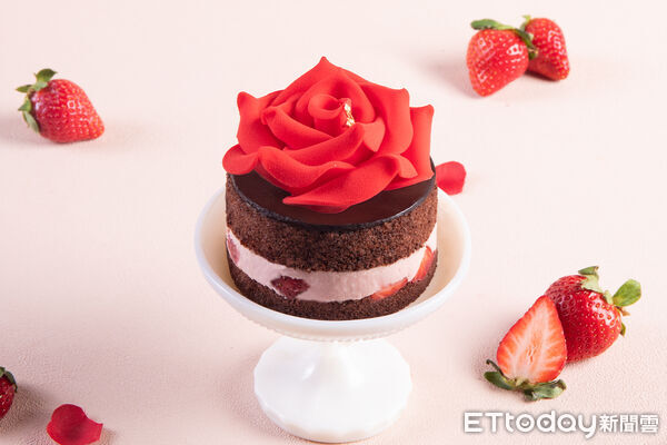 ▲▼巧克力蛋糕專賣品牌「BAC」推出2款限情人節定甜點。（圖／BAC提供）