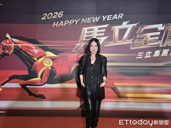 ▲苗可麗今天出席三立尾牙。（圖／記者葉文正攝）