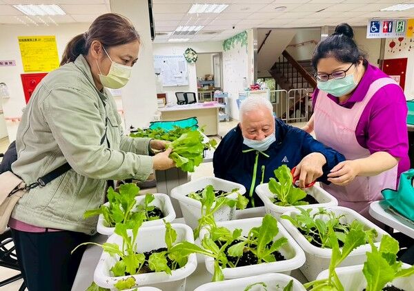 ▲北榮桃園分院攜手農改場，推動長輩綠色照顧計畫