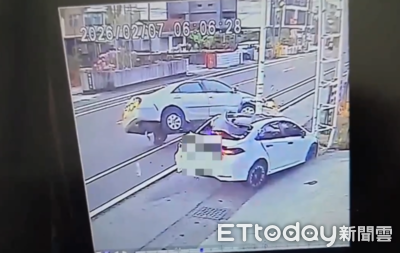 宛如特技畫面曝！屏東男衝撞「騎上」路邊車　騰空飛起慘翻肚