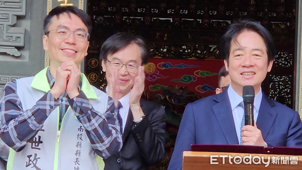 ▲總統賴清德赴南投縣為民進黨縣長參選人溫世政造勢。（圖／記者高堂堯攝，下同）