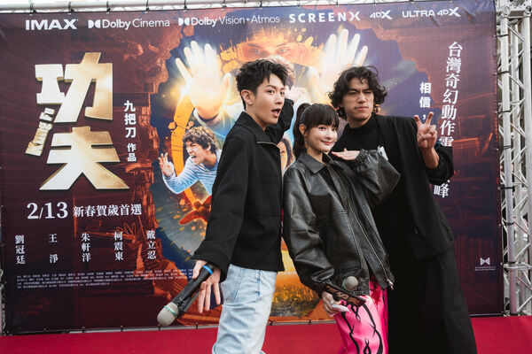 ▲柯震東、朱軒洋、王淨積極宣傳《功夫》。（圖／麻吉砥加提供）