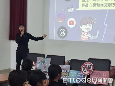 寶桑派出所女警返國中母校　分享實務經驗防犯罪