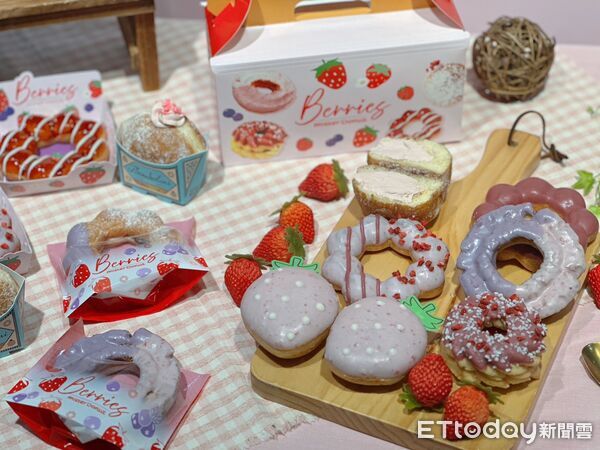 ▲▼Mister Donut「草莓季」登場。（圖／記者蕭筠攝）