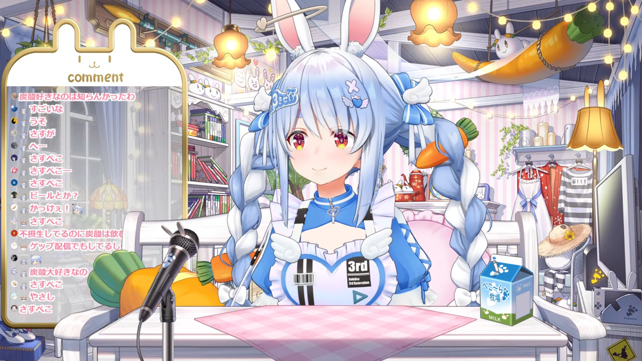 ▲▼兔田佩克拉飯局關心天音彼方「真不打算再次復出」。（圖／翻攝自YouTube／Pekora Ch. Usada Pekora）