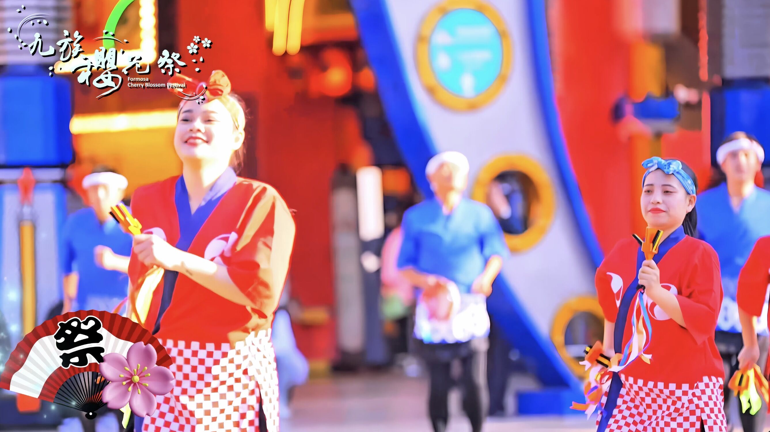 九族櫻花祭,九族文化村,賞櫻,夜櫻,追櫻,日月潭纜車,春遊,火舞,野餐,走春,情人節,紫戀薰衣草（圖／翻攝自影片）