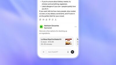 ChatGPT開始測試廣告　OpenAI強調「不影響回答、不賣對話」