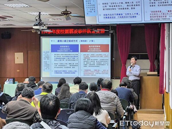 ▲台南市教育局舉辦校園霸凌事件調查處理實務工作坊，強化學校第一線人員專業知能。（圖／記者林東良翻攝，下同）