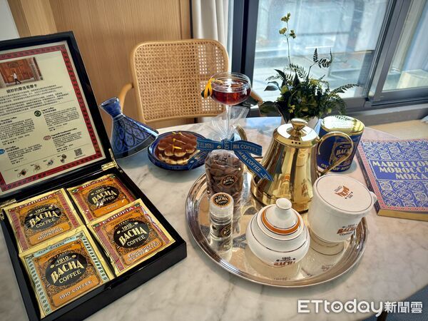 ▲金普頓大安酒店即日起至3月31日推出限定企劃「香韻謐所」，住房加1000元即可體驗手沖Bacha Coffee夿萐咖啡和甜點等。（圖／記者彭懷玉攝）