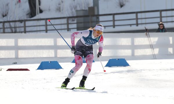 ▲▼台灣女子越野滑雪選手余睿出戰女子競速傳統式資格賽，以4分02秒29名列第52名，儘管無緣晉級，仍在所有亞洲選手排第一。（圖／中華奧會提供）