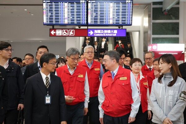 ▲卓揆視察桃園機場邊境檢疫整備　