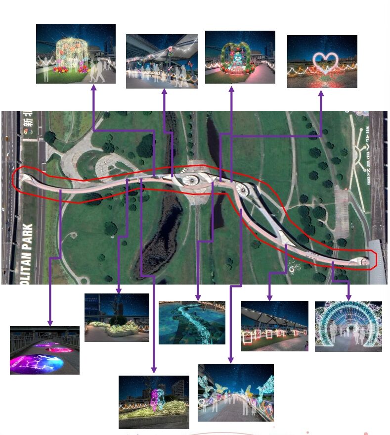 ▲2026辰光橋光雕展2/14點燈。（圖／高灘處提供）