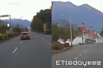 驚悚畫面曝！憲兵回營「詭異搖擺」猛撞分隔島　炸成碎片慘死