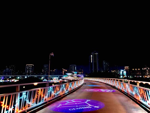 ▲2026辰光橋光雕展2/14點燈。（圖／高灘處提供）