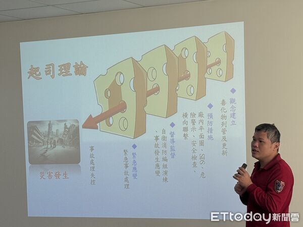 ▲南消第四大隊南科分隊於春節前夕前往台灣富士紡精密材料股份有限公司進行高科技工廠踏勘演練，強化毒化災害應變能量。（記者林東良翻攝，下同）